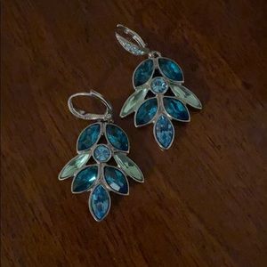 Givenchy Crystal Flower Drop Earrings